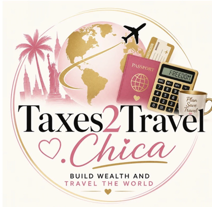 Taxes 2 Travel Chica logo